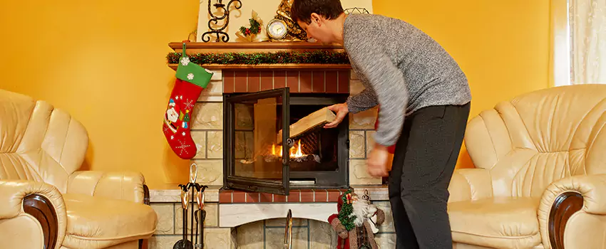 Rusted Metal Fireplace Restoration in Lennox, California
